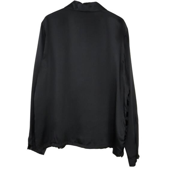 Vintage Diane von Furstenberg Black Baroque Sheer Silk Button Up Blouse Small - Picture 6 of 7